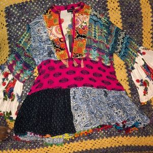 Bell sleeve colorful dress BRAND NEW!!!!!